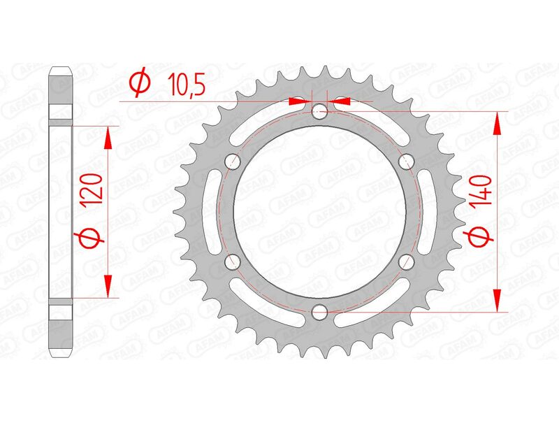 Couronne AFAM acier standard 16605 - 525 