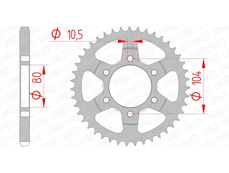 Couronne AFAM acier standard 16610 - 525 