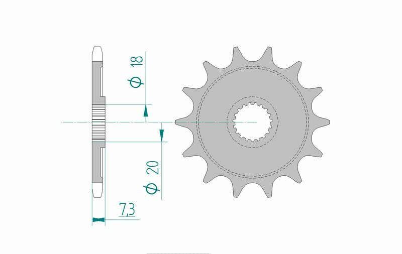 Pignon AFAM acier standard 20206 - 520 