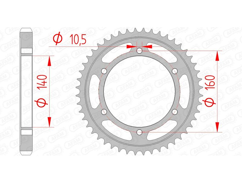 Couronne AFAM acier standard 16701530 