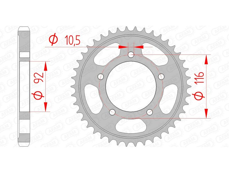 Couronne AFAM acier standard 16900530 