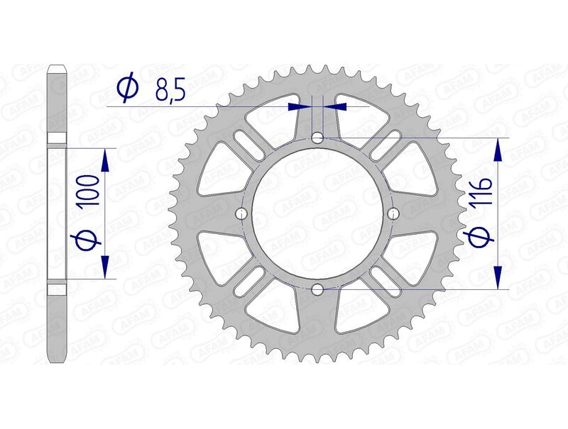 Couronne AFAM aluminium 17104420 