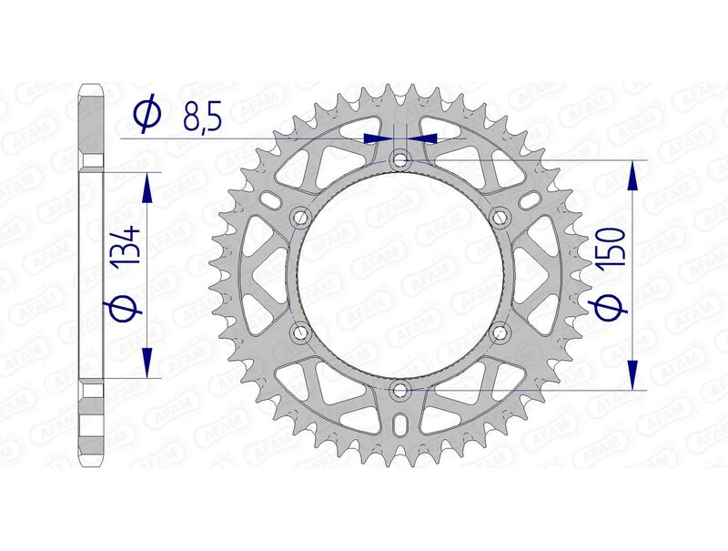 Couronne AFAM aluminium Ultra-Light anti-boue 17206520 