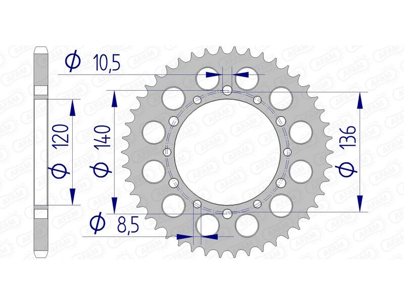 Couronne AFAM aluminium 17404520 