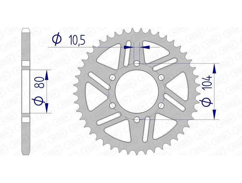 Couronne AFAM alu standard - 520 