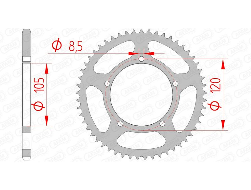 Couronne AFAM acier standard 35103 - 420 