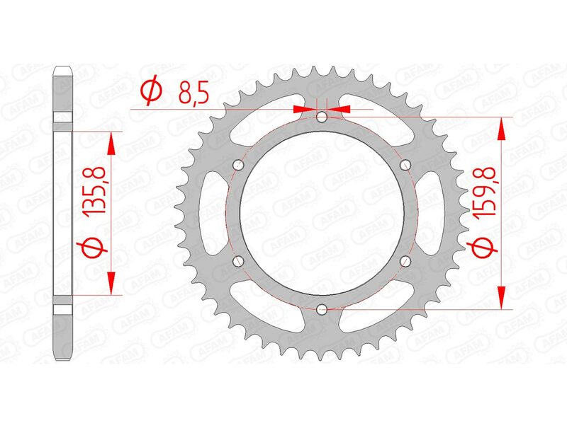 Couronne AFAM acier standard 35304 - 520 