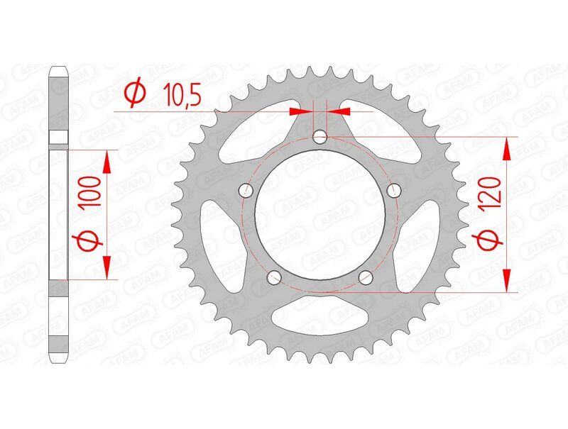 Couronne AFAM acier standard 35801 - 520 