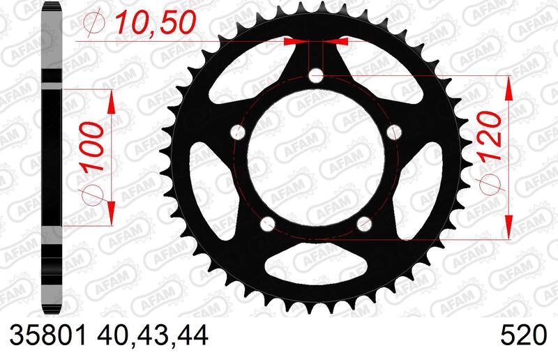 Couronne AFAM acier standard - 520 