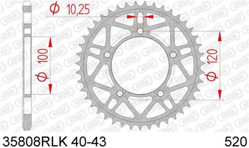 Couronne AFAM acier Ultra-Light 35808 - 520 