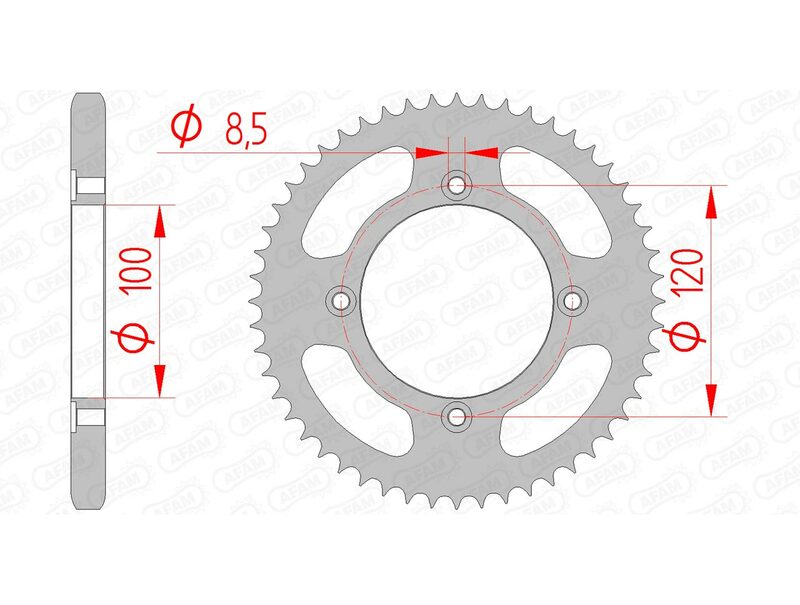 Couronne AFAM acier standard - 428 