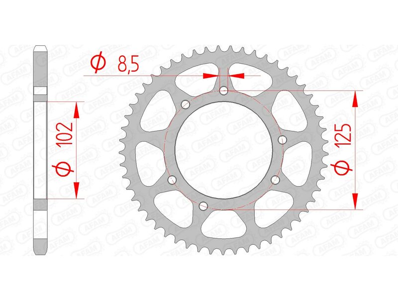 Couronne AFAM acier standard 41100 - 420 