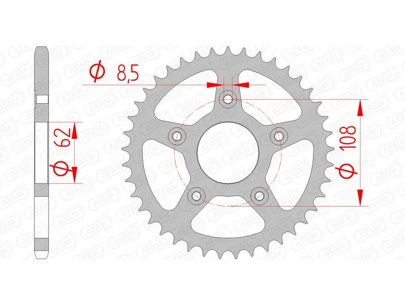 Couronne AFAM acier standard 44203 - 520 