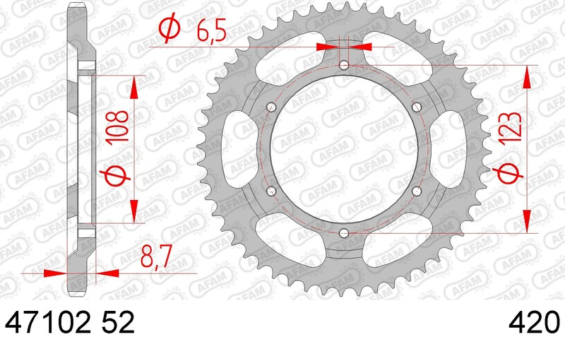 Couronne AFAM acier standard 47102 - 420 