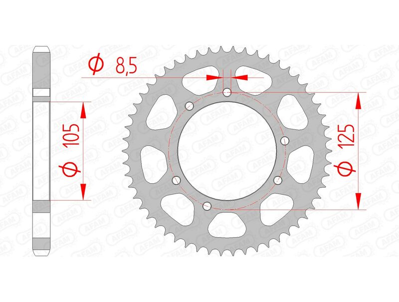 Couronne AFAM acier standard - 428 