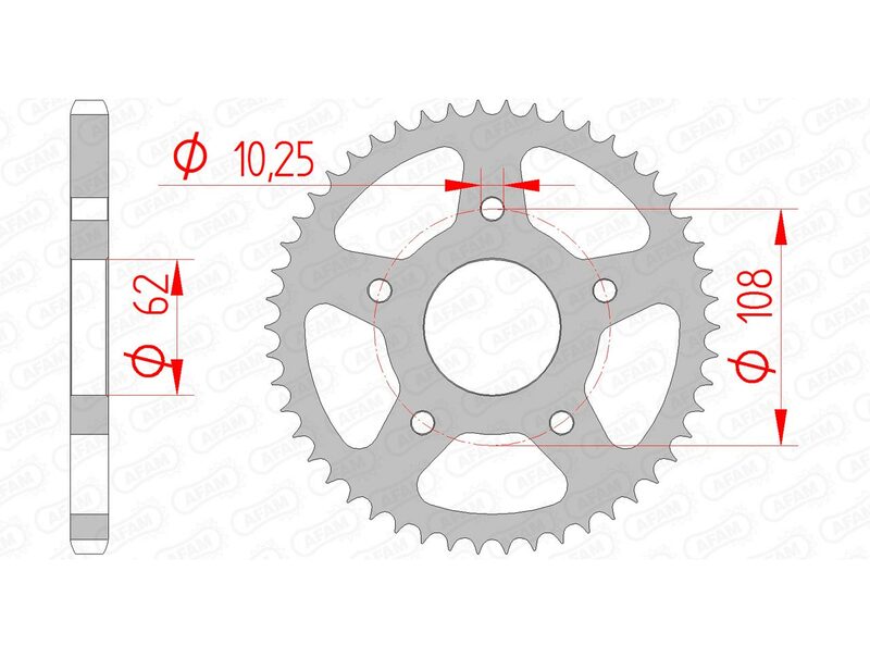 Couronne AFAM acier standard - 428 