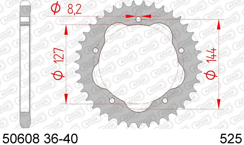 Couronne AFAM acier standard 50608K - 525 - Nécessite un porte couronne AFAM 