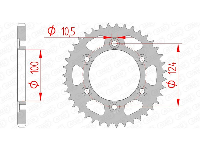 Couronne AFAM acier standard 50609 - 525 