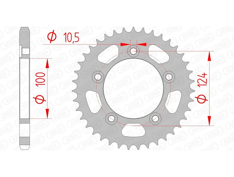 Couronne AFAM acier standard - 525 