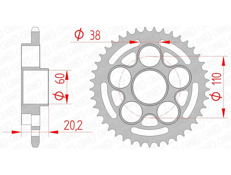 Couronne AFAM acier standard 50614 - 520 