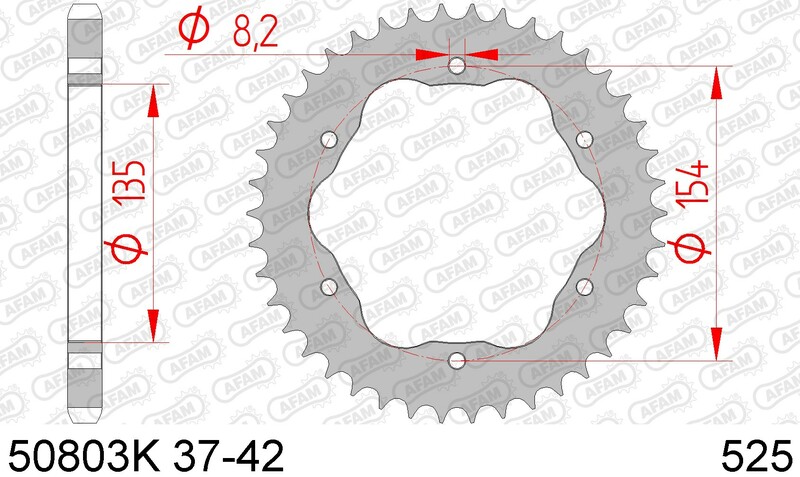 Couronne AFAM acier standard 50803K - 525 - Nécessite un porte couronne AFAM 