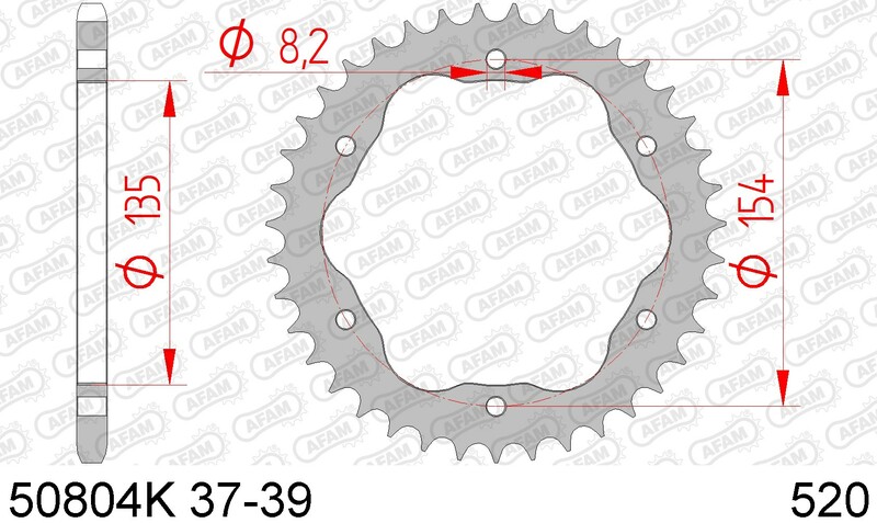 Couronne AFAM acier standard 50804K - 520 - Nécessite un porte couronne AFAM 