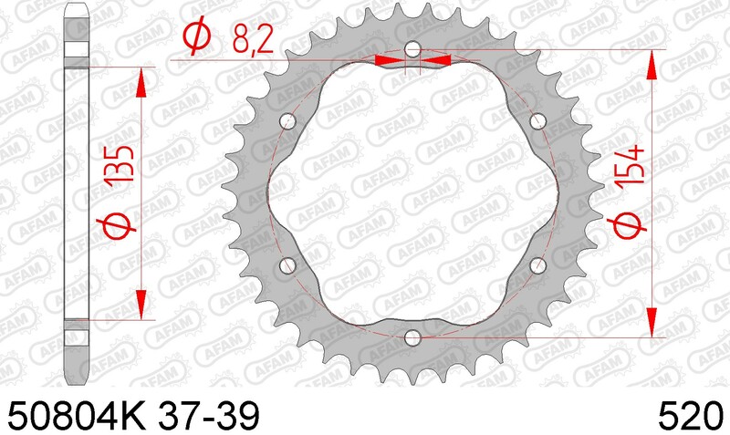 Couronne AFAM acier standard 50804K - 520 