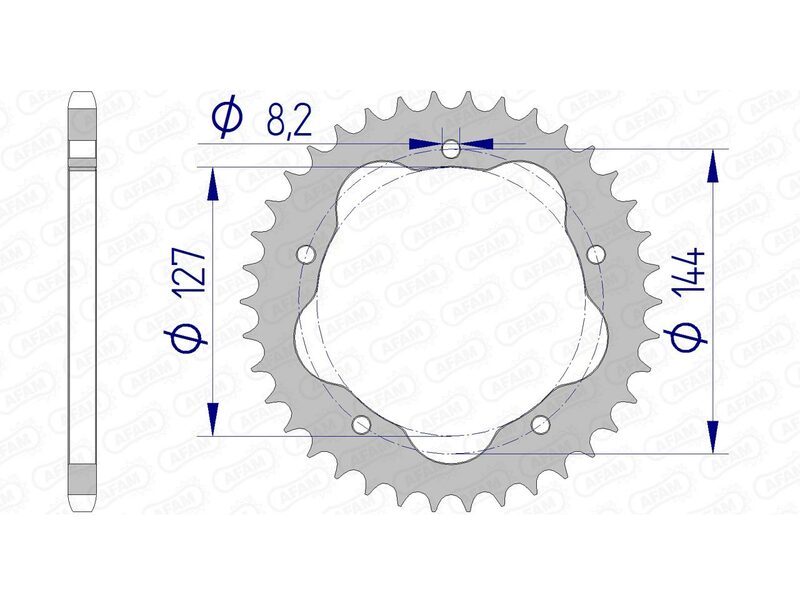 Couronne AFAM Aluminium Standard - 520 - Nécessite un porte couronne AFAM 