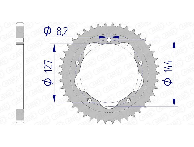 Couronne AFAM aluminium 51608 - 525 - Nécessite un porte couronne AFAM 