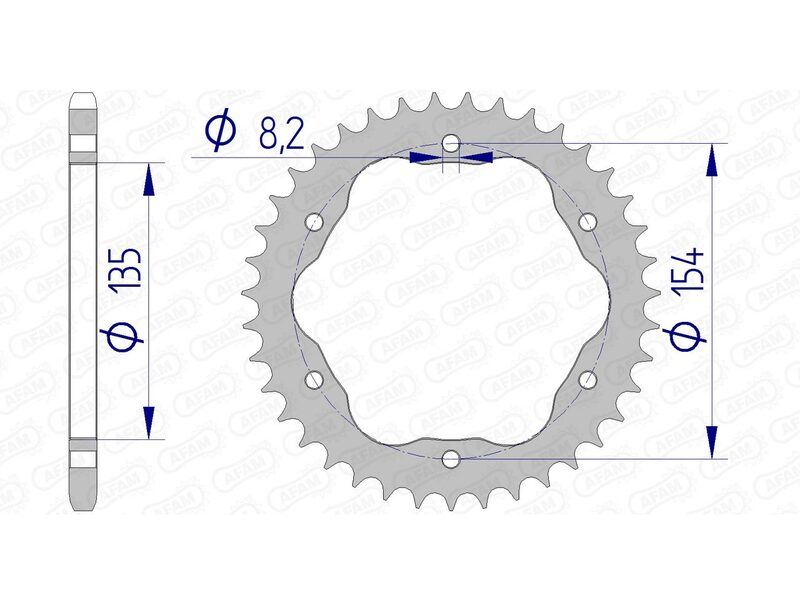 Couronne AFAM aluminium 51804 - 520 - Nécessite un porte couronne AFAM 