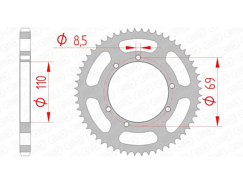 Couronne AFAM acier standard - 428 
