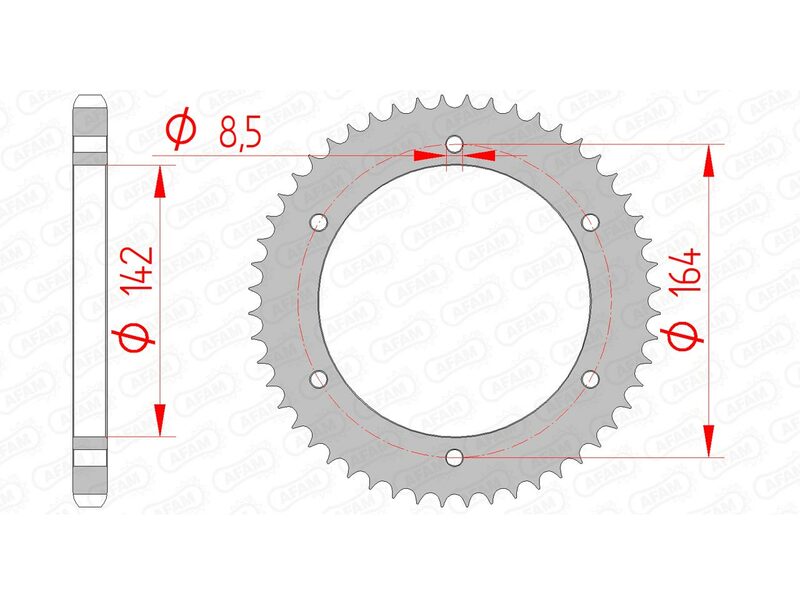 Couronne AFAM acier standard 65200 - 428 