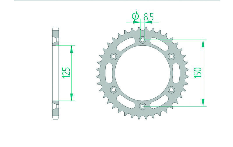 Couronne AFAM acier standard - 520 