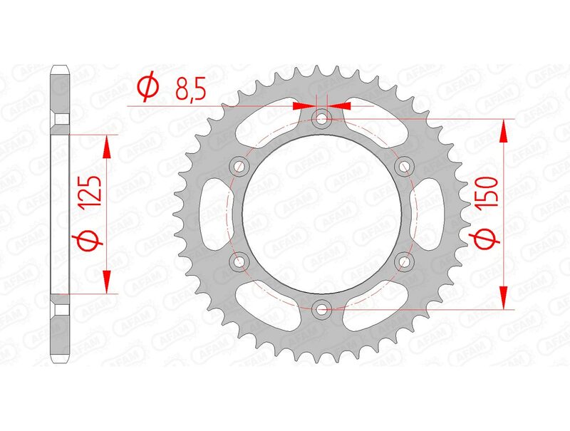 Couronne AFAM acier standard 71304 - 520 