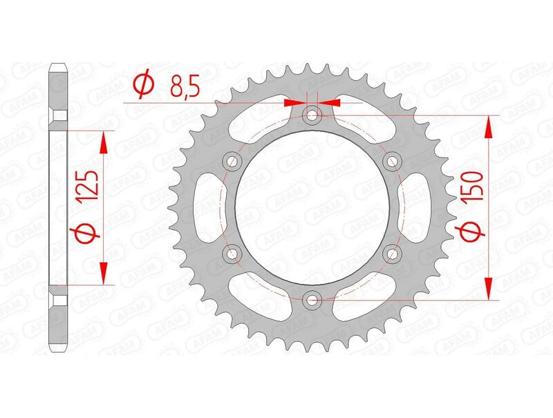 Couronne AFAM acier standard - 520 