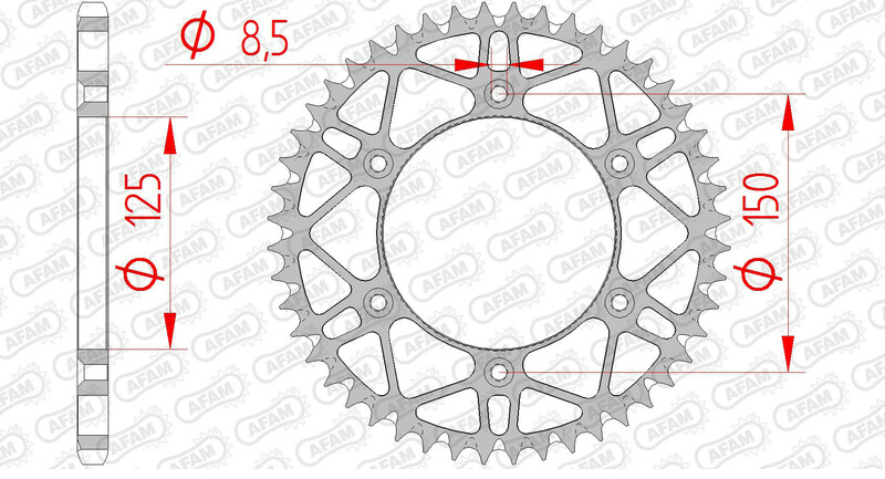 Couronne AFAM acier anti-boue - 520 