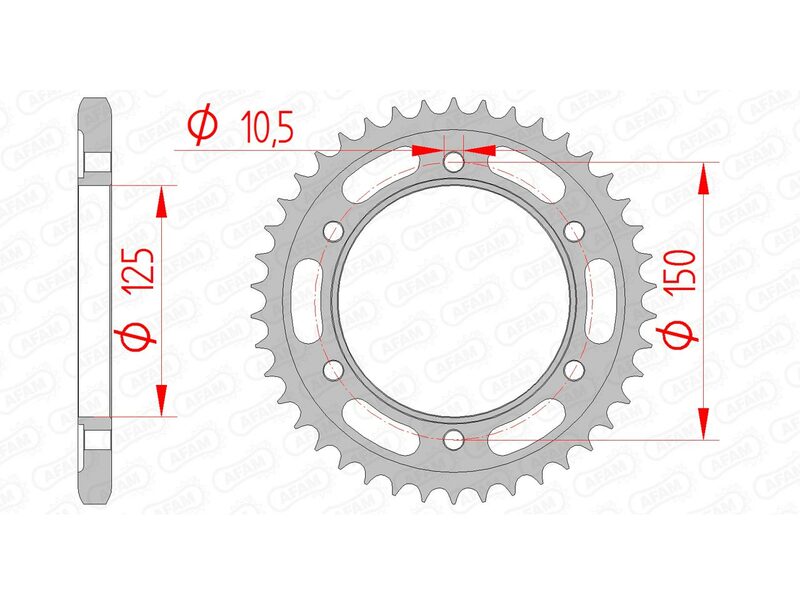 Couronne AFAM acier standard 71800 - 525 