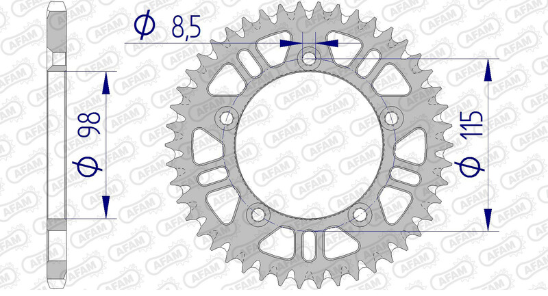 Couronne AFAM aluminium Ultra-Light anti-boue 72101 - 420 