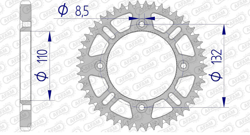 Couronne AFAM alu anti-boue - 428 