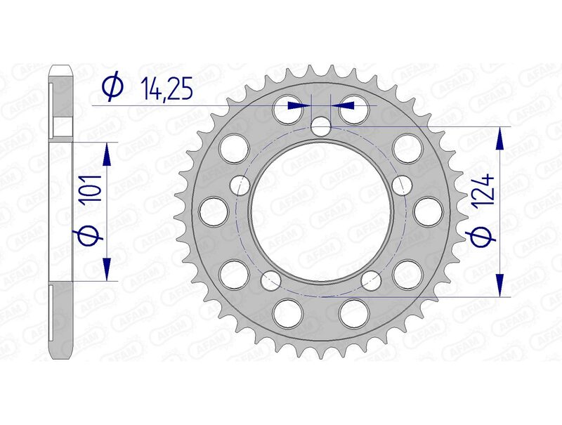 Couronne AFAM aluminium 72801 - 525 