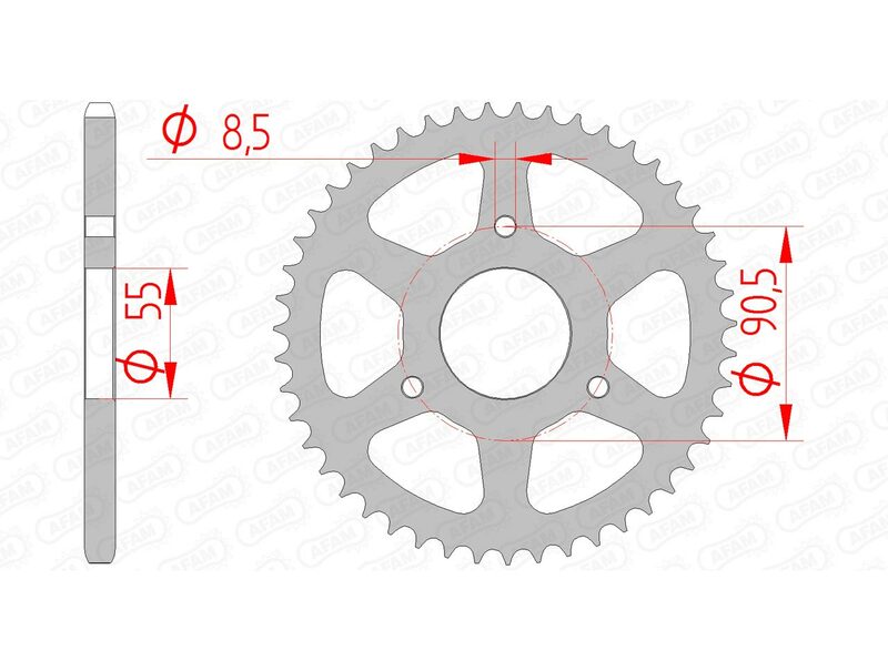 Couronne AFAM acier standard 80104 - 420 