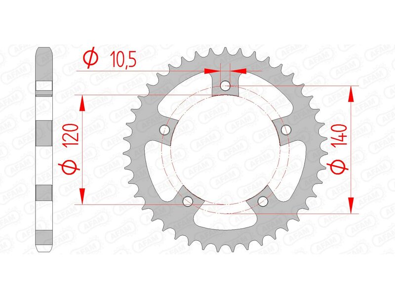 Couronne AFAM acier standard 86500 - 525 