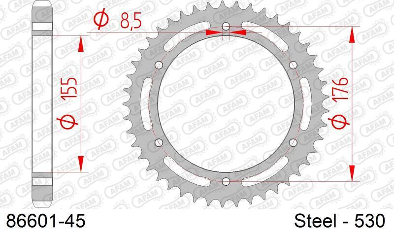 Couronne AFAM acier standard - 530 