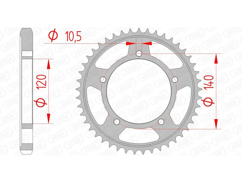 Couronne AFAM acier standard - 530