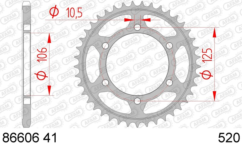 Couronne AFAM acier standard 86606 - 520 