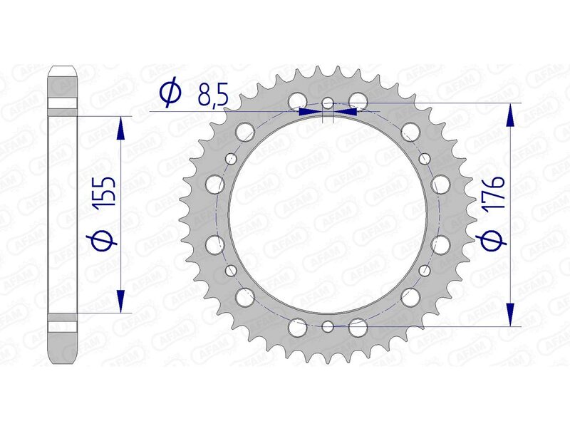 Couronne AFAM aluminium 87601 - 530 