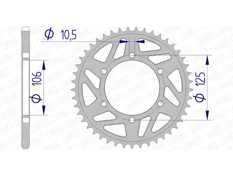 Couronne AFAM alu standard - 520 