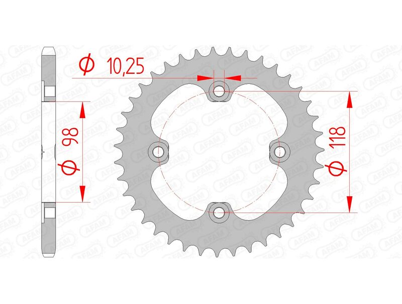 Couronne AFAM acier standard 92401 - 520 