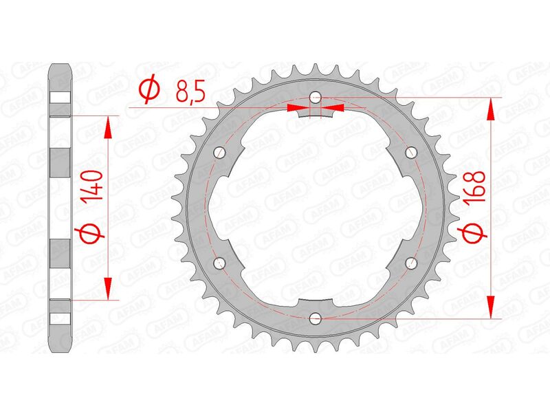 Couronne AFAM acier standard 92634 - 525 