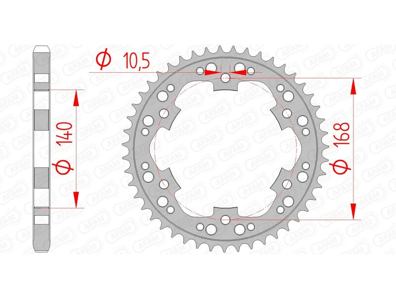 Couronne AFAM acier standard 92635 - 525 
